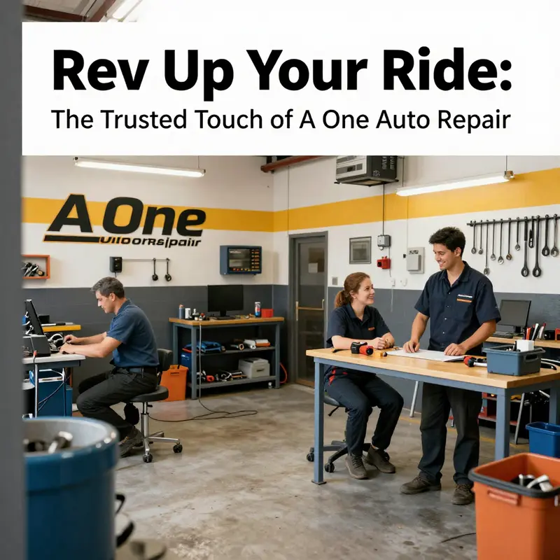 Inside A One Auto Repair, showcasing the professional environment and skilled team.