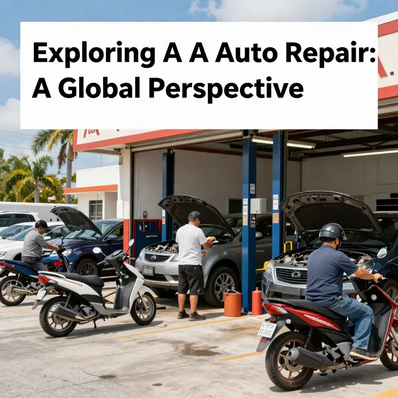 A vibrant scene from A&A Auto Repair & Parts, showcasing expert mechanics at work.
