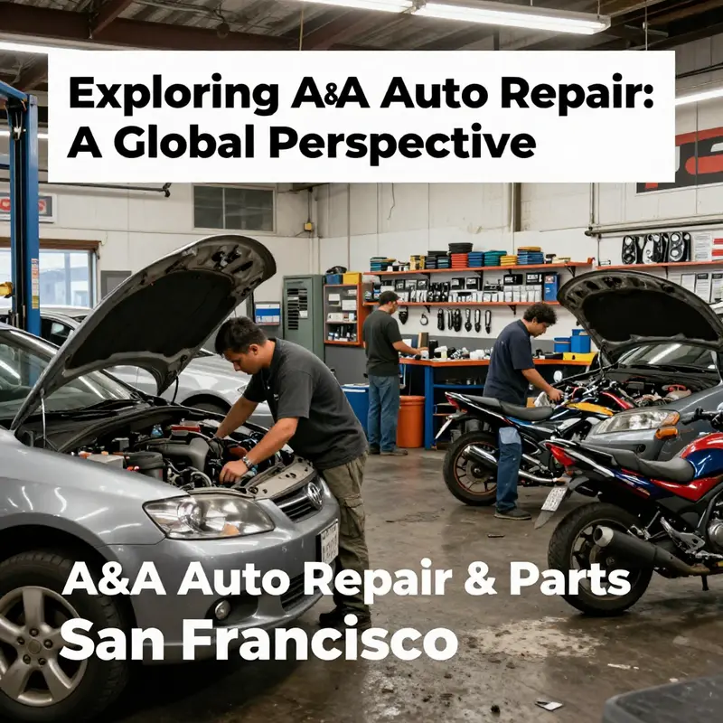 A vibrant scene from A&A Auto Repair & Parts, showcasing expert mechanics at work.