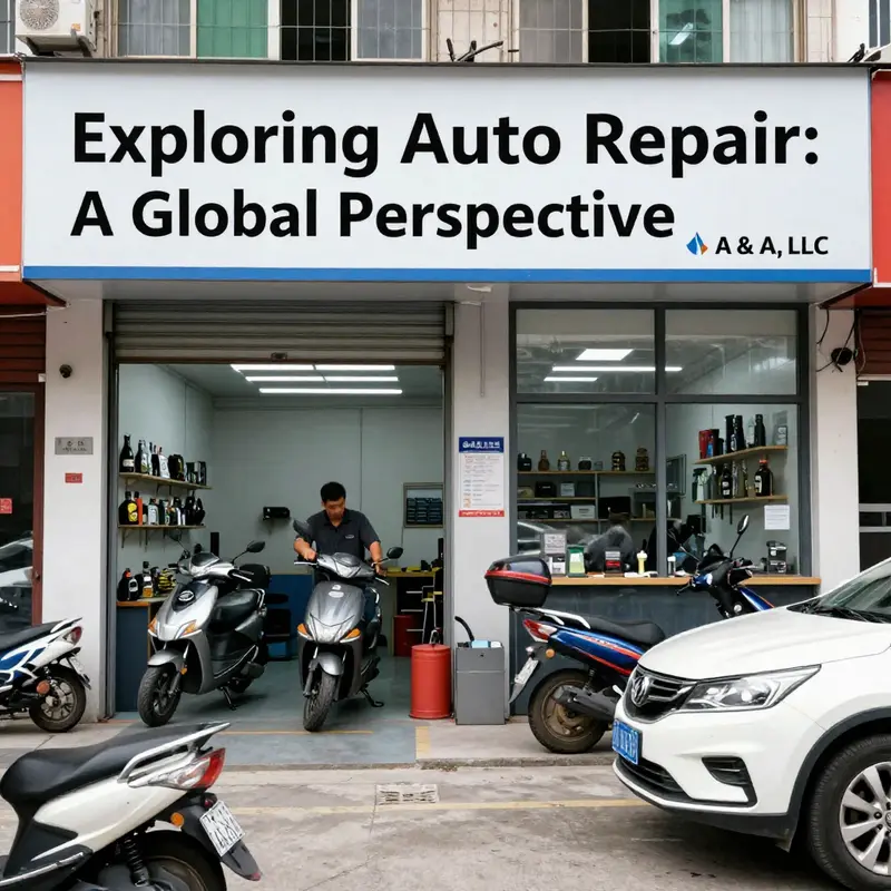 A vibrant scene from A&A Auto Repair & Parts, showcasing expert mechanics at work.