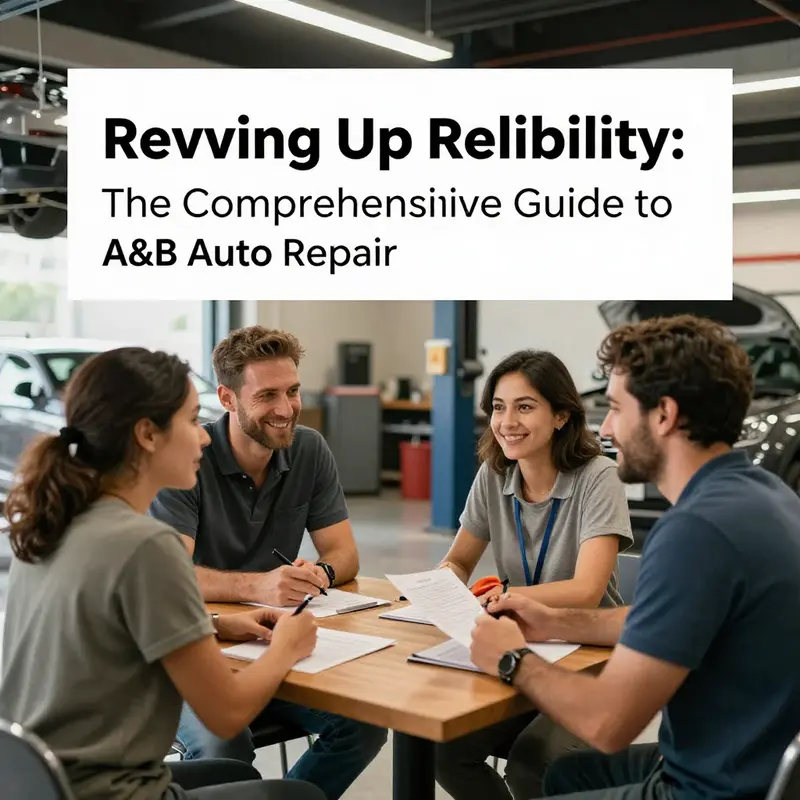 A&B Auto Repair technicians providing quality service on different vehicles, specializing in suspension and alignment.