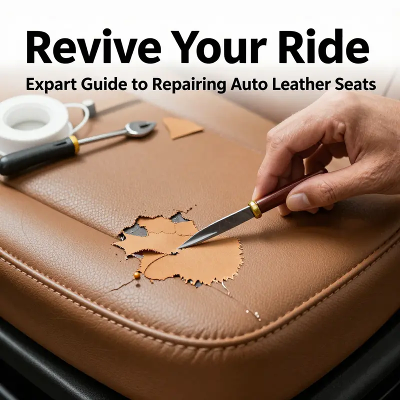 Identification of various damages on leather seats crucial for effective repair.
