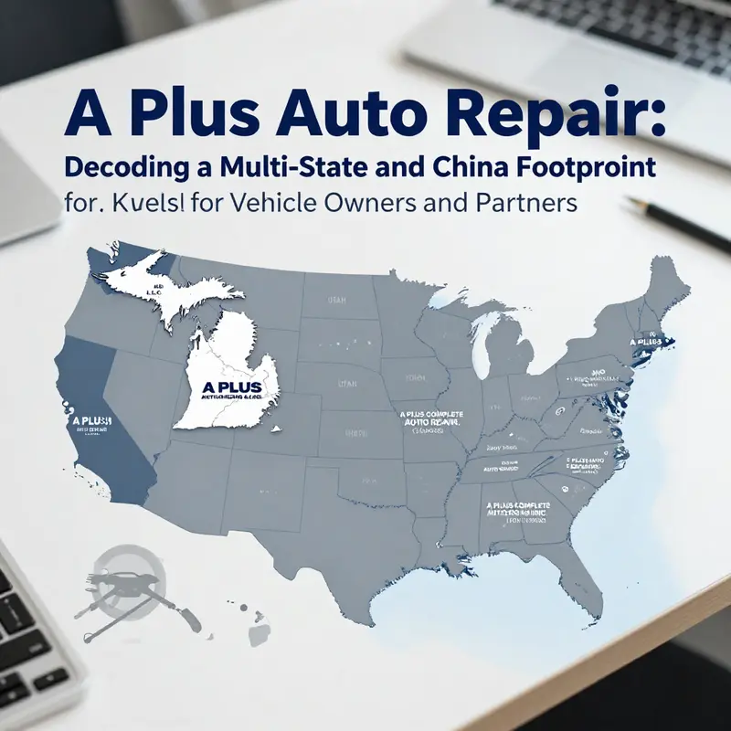Multi-location footprint of A Plus Auto Repair across the U.S. and China.