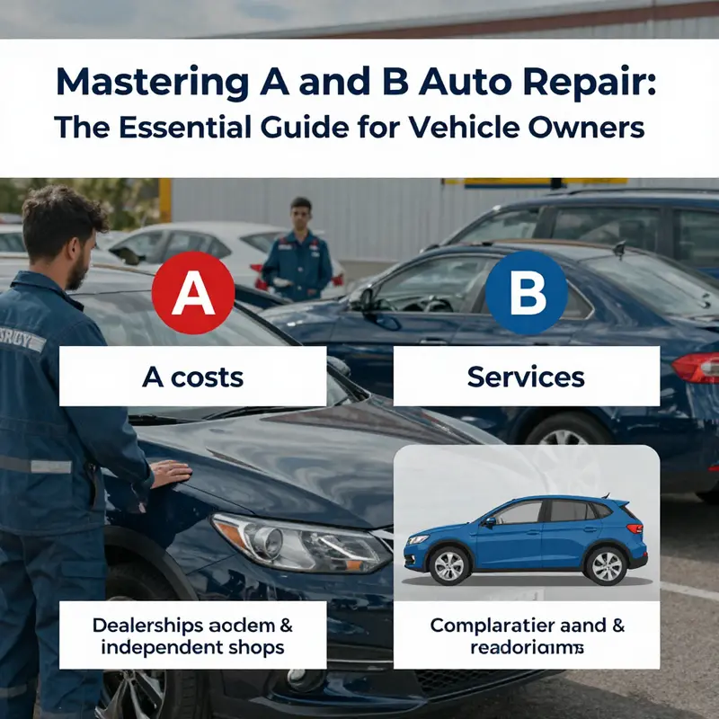 Detailed manual showcasing A and B service packages with tools symbolizing hands-on understanding.