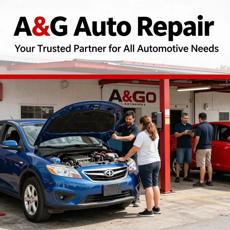 Cover image showcasing A&G Auto Repair with active mechanics, customers, and a lively community atmosphere.