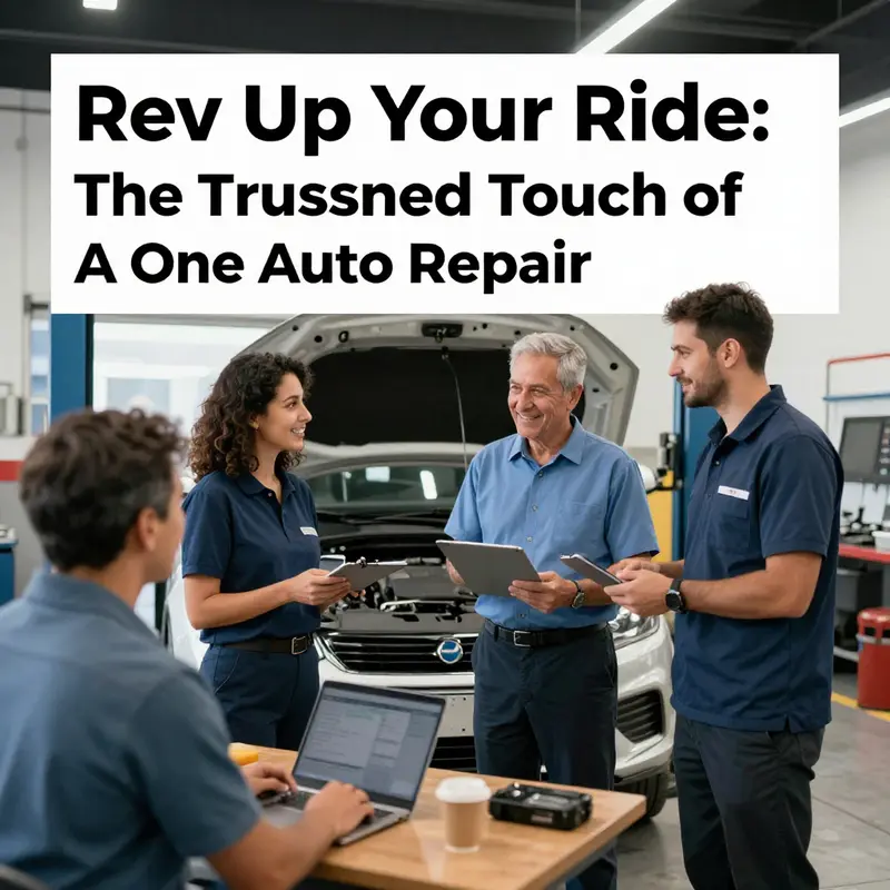 Inside A One Auto Repair, showcasing the professional environment and skilled team.