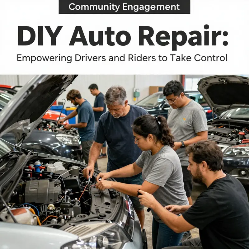 A visual representation of the locations of DIY auto repair shops and community garages in the area.