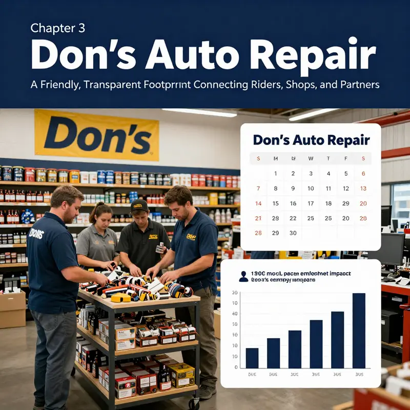 Don’s Auto Repair showcases a two-location footprint spanning LA and Cincinnati, demonstrating brand consistency across facilities.