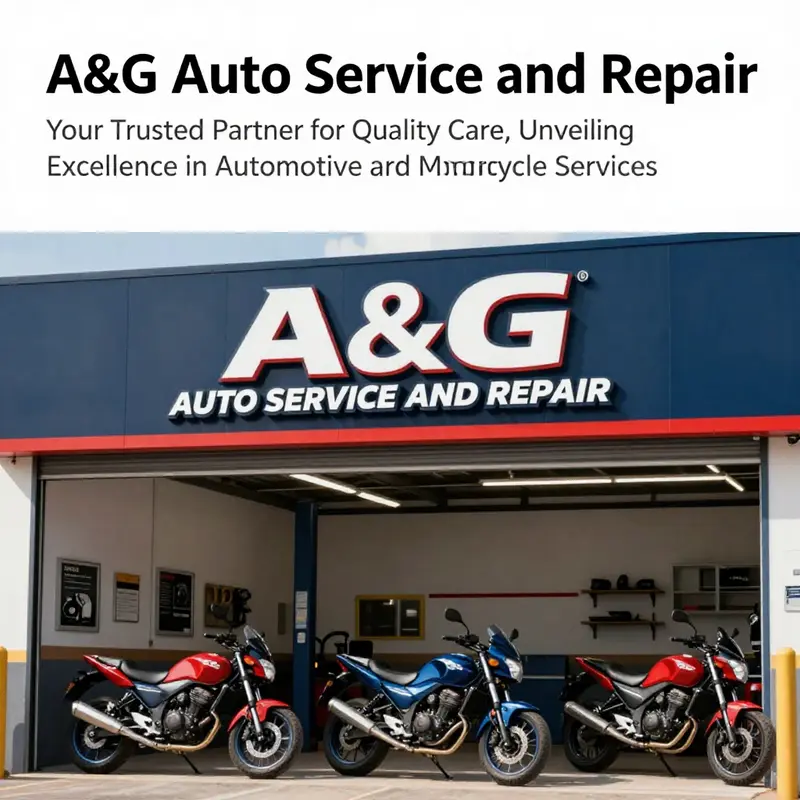 Logo of A&G Auto Service and Repair symbolizing quality automotive and motorcycle service.
