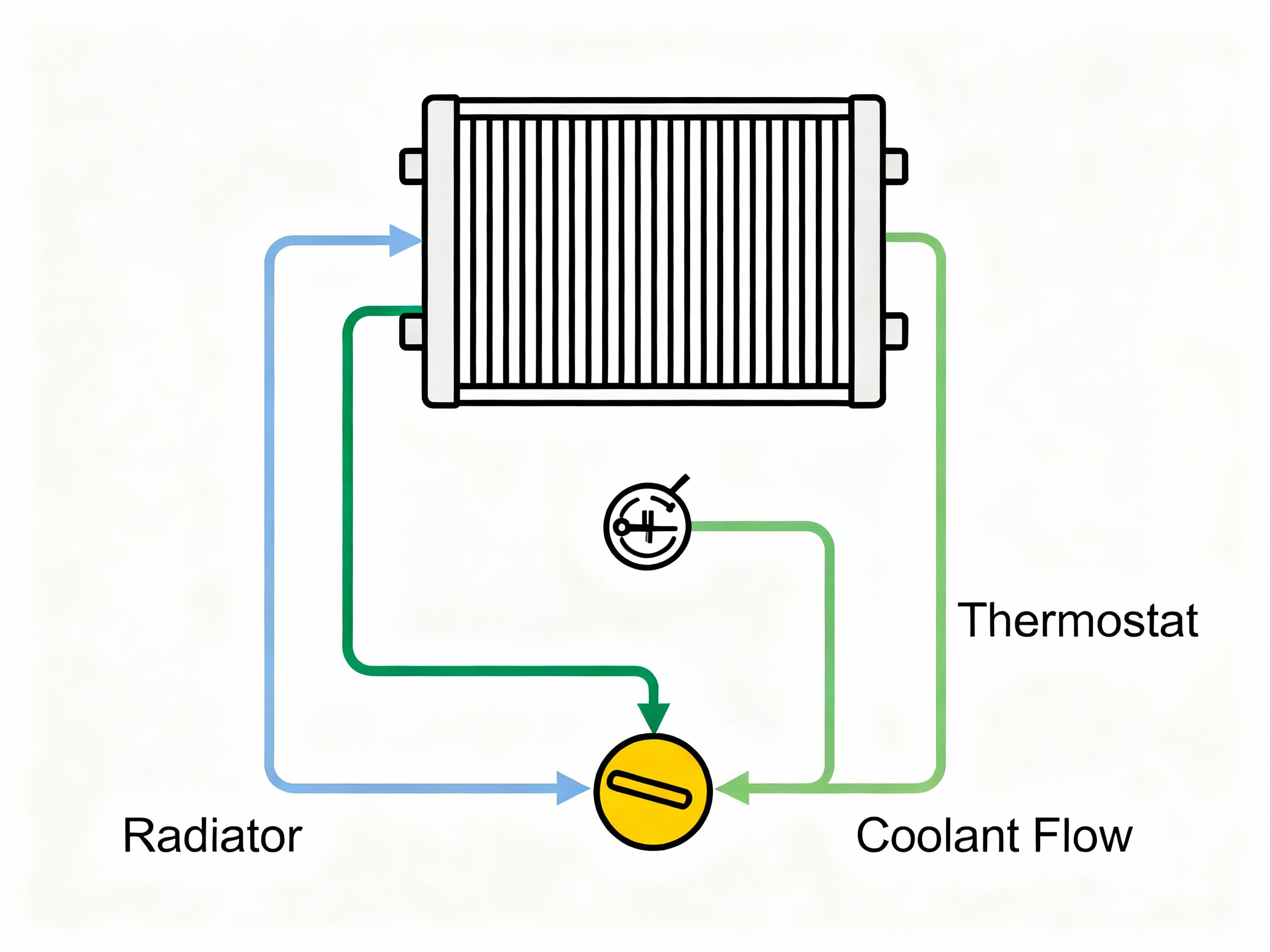 Diagram of an engine cooling system