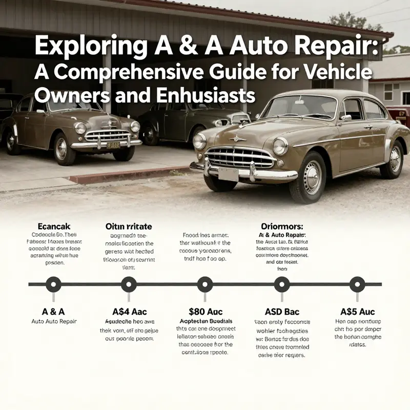 A visual timeline of A & A Auto Repair’s history showcasing key events and changes.
