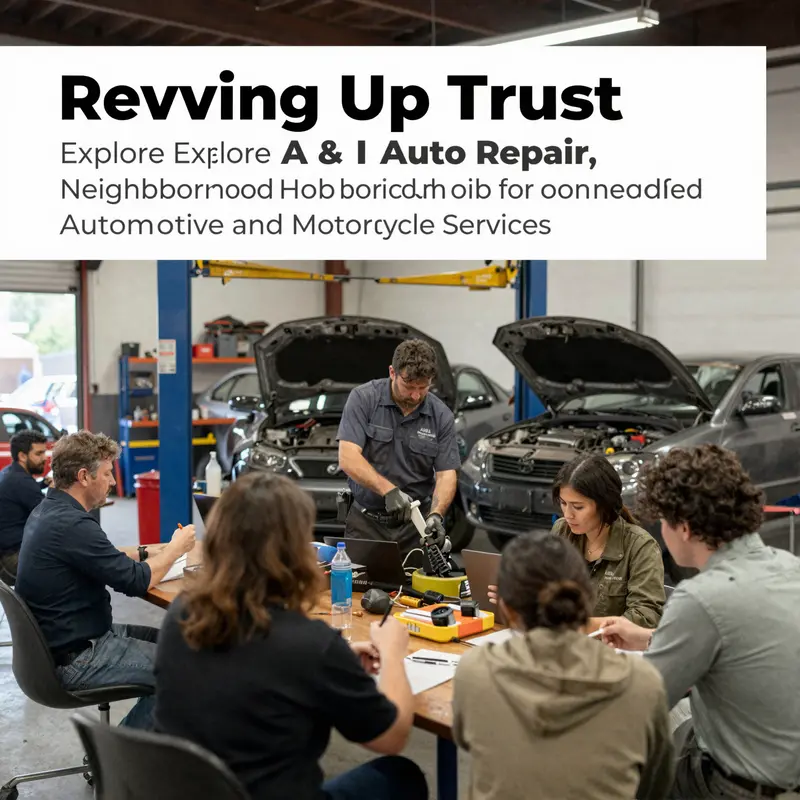Mechanics at work in A & I Auto Repair, demonstrating reliable service for the community.