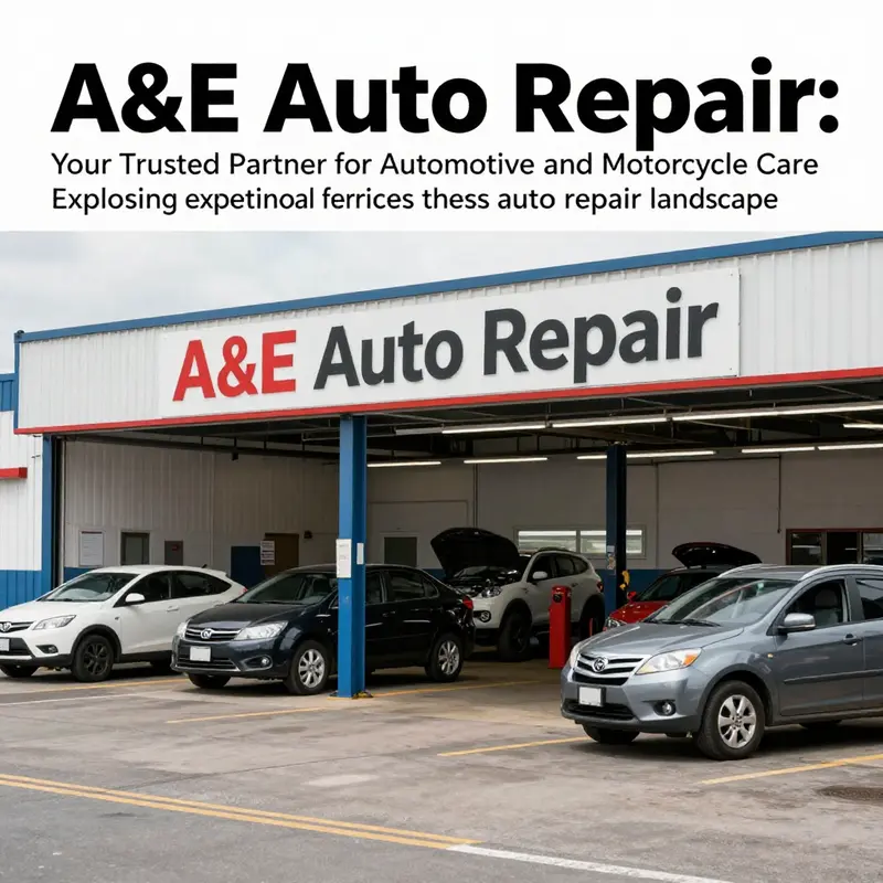 A scenic view of A&E Auto Repair workshop, highlighting a variety of vehicles ready for service in a professional environment.