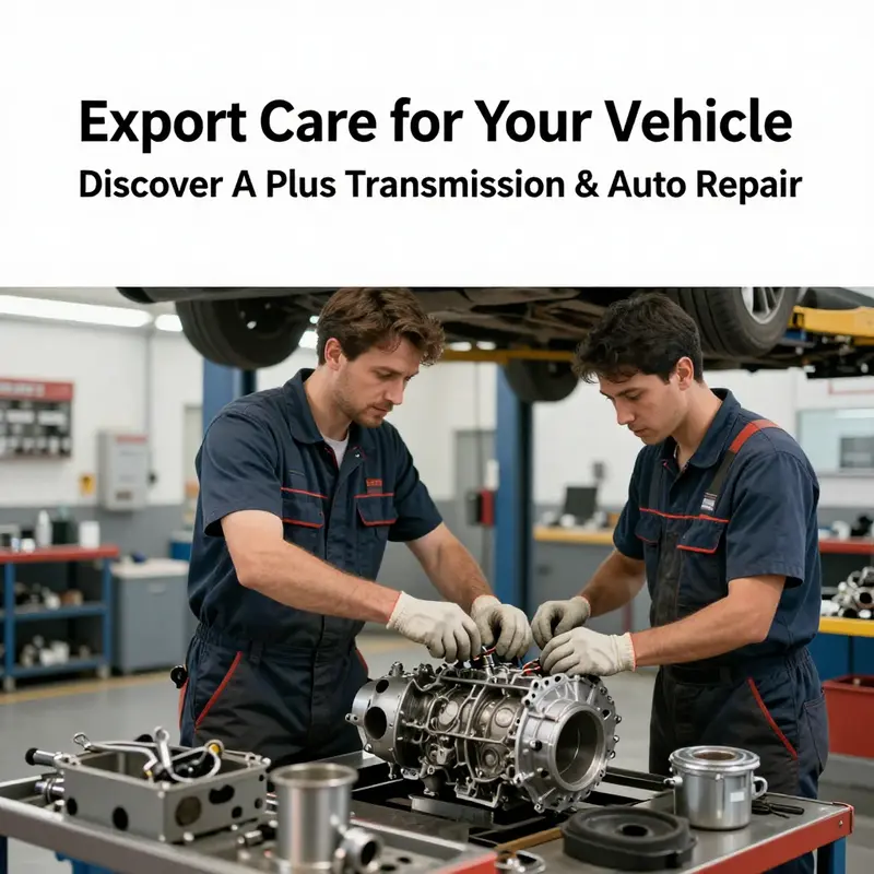 A skilled technician performing a transmission repair, showcasing the expertise at A Plus Transmission.