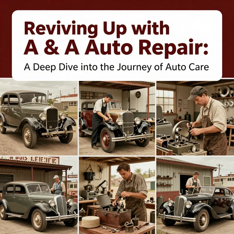A nostalgic look at A & A Auto Repair through the decades, reflecting the evolution of auto repair techniques.