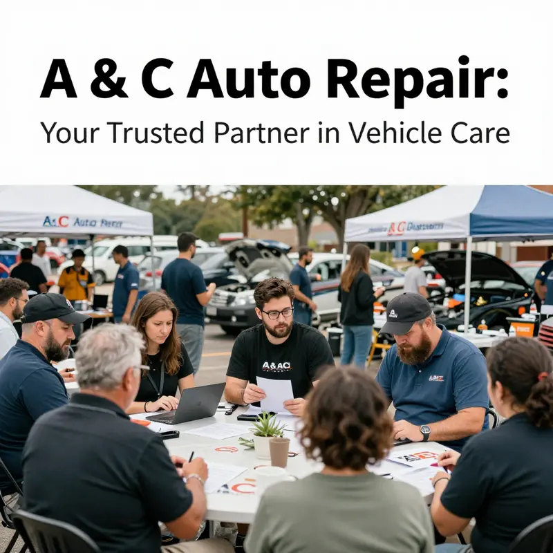 A dedicated team of technicians at A & C Auto Repair working on a variety of vehicles.