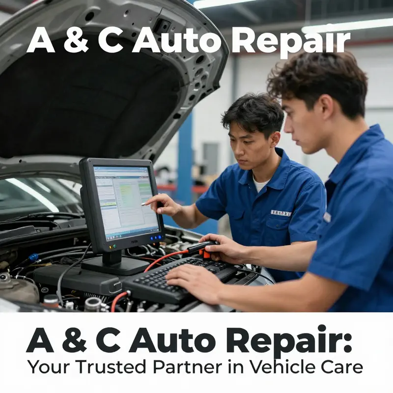 A dedicated team of technicians at A & C Auto Repair working on a variety of vehicles.