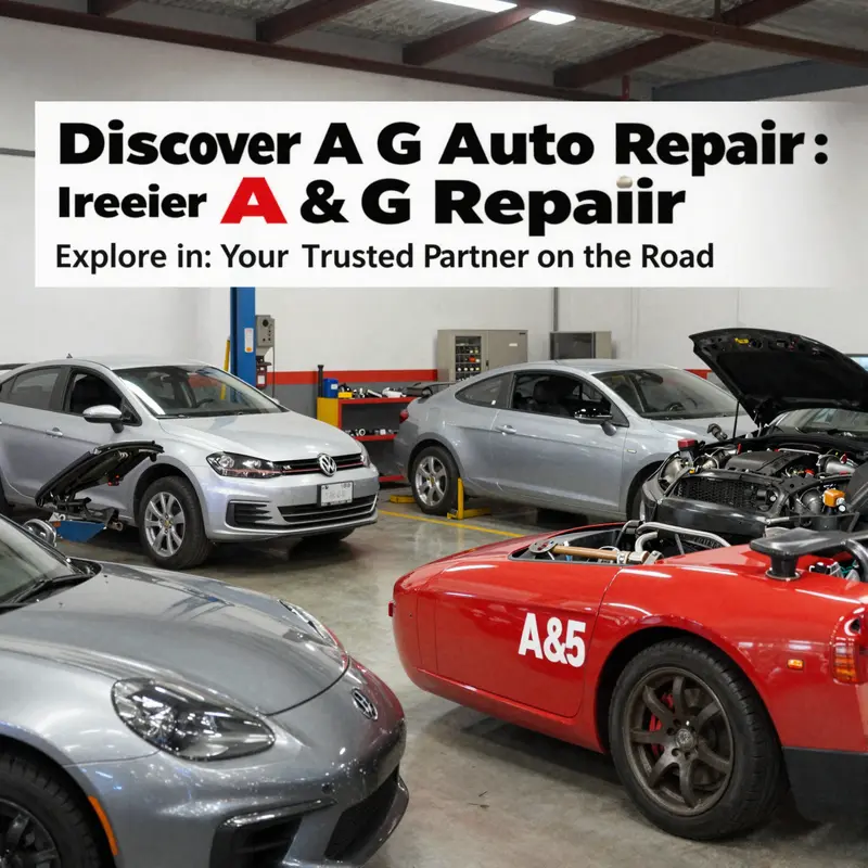 An engaging image of A & G Auto Repair showcasing vehicles and tools, reflecting quality automotive service.