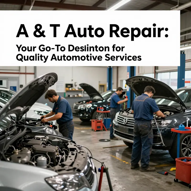 A dedicated team at A & T Auto Repair servicing various vehicles with expertise and care.