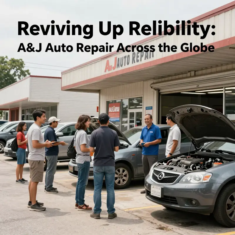 A detailed map highlighting the various A&J Auto Repair locations, emphasizing their reach in the automotive service sector.