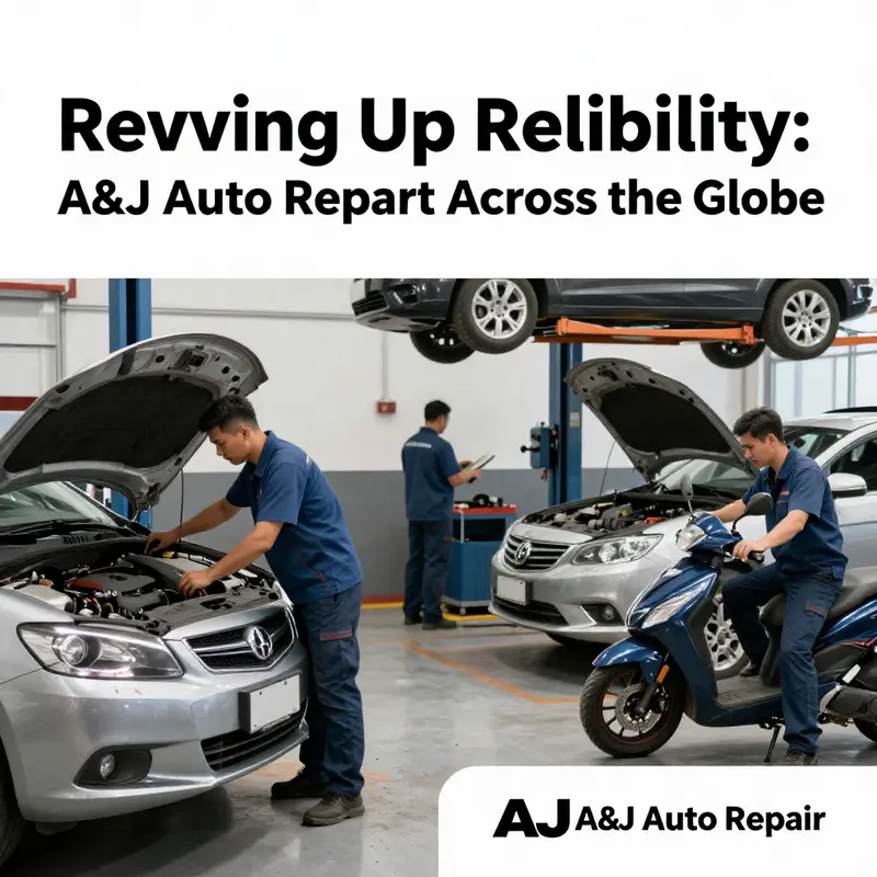 A detailed map highlighting the various A&J Auto Repair locations, emphasizing their reach in the automotive service sector.