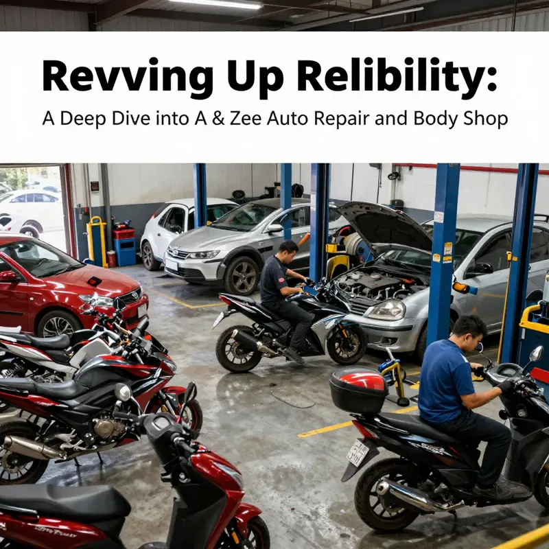 A & Zee Auto Repair diligently servicing a range of vehicles.