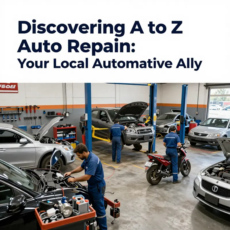 Mechanics at work in A to Z Auto Repair, showcasing the diverse range of services provided.