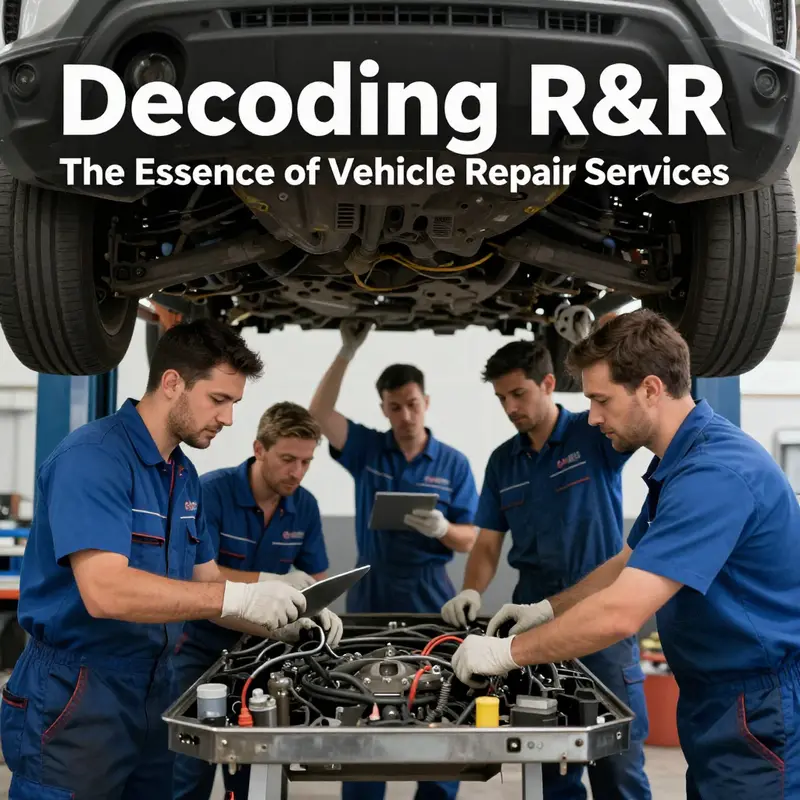A mechanic demonstrating the initial diagnostic phase of the R&R process.
