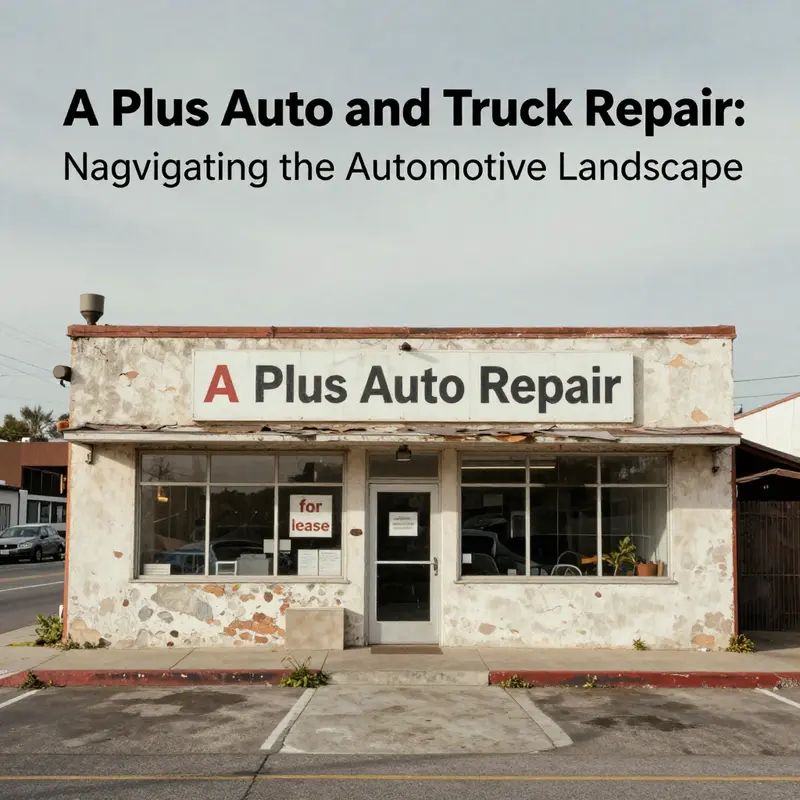 A vibrant view of ‘A Plus Auto Repair’ in North Dakota, highlighting its active operations and dedicated team.