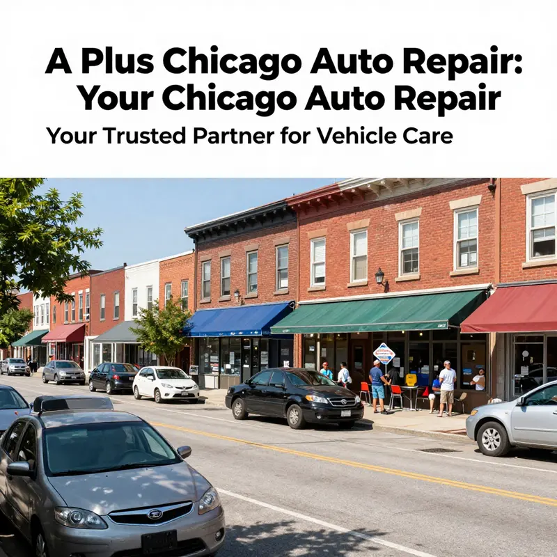 Mechanic performing maintenance at A Plus Chicago Auto Repair.