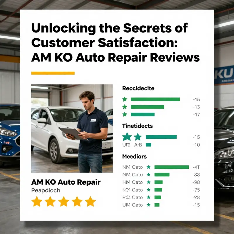 Happy customers engage in conversation about their vehicle service at AM KO.