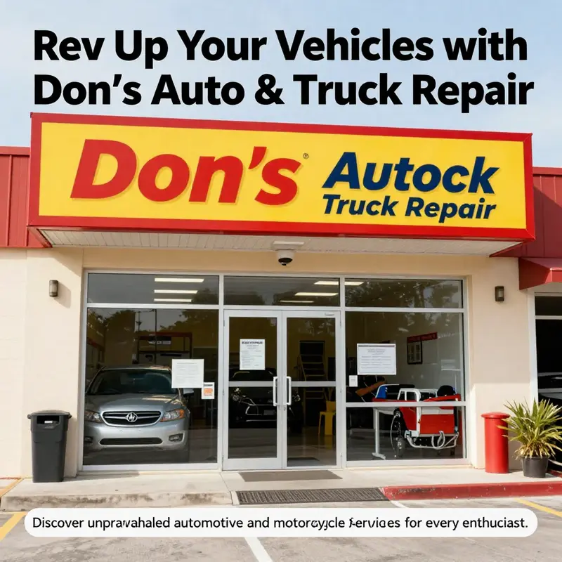 The exterior of Don's Auto & Truck Repair, featuring a welcoming entrance.