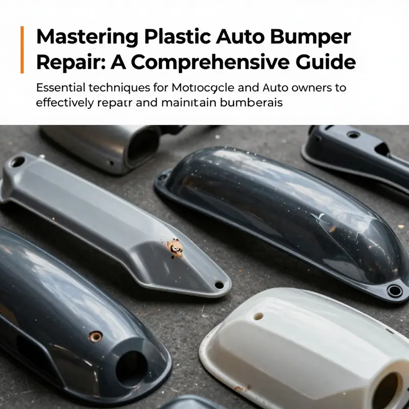 A collage of plastic auto bumpers with different damage types and ongoing repair processes.