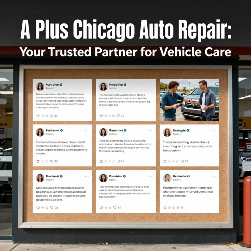 Mechanic performing maintenance at A Plus Chicago Auto Repair.