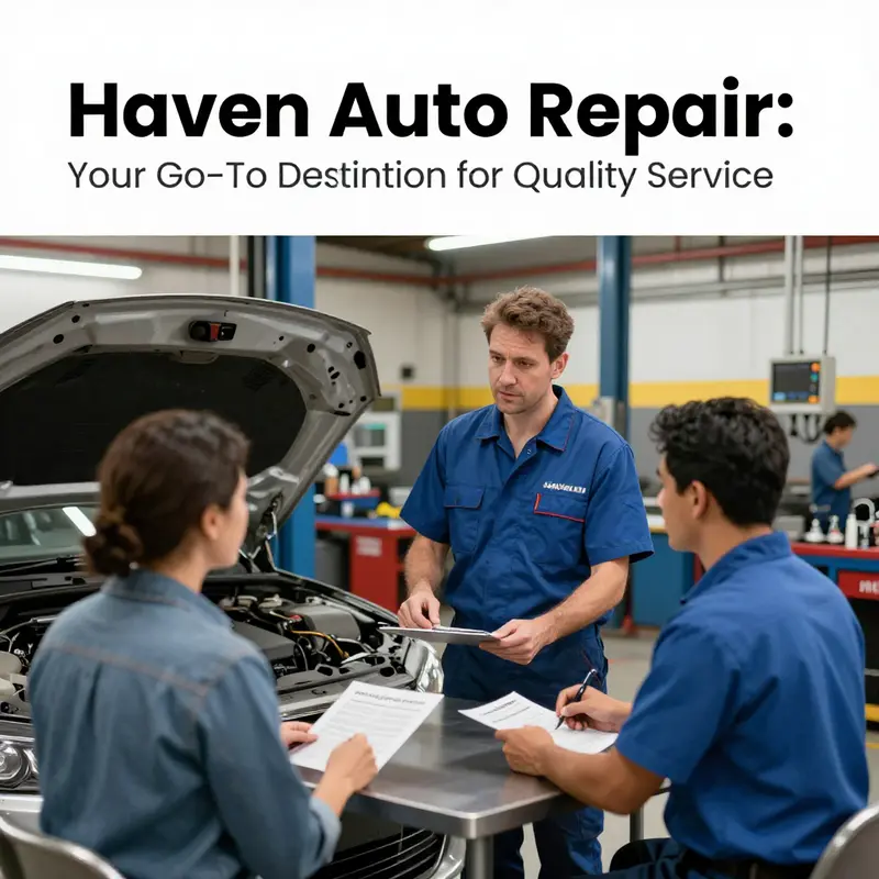 A glimpse into the enthusiastic interactions between Haven Auto Repair technicians and their satisfied clients.