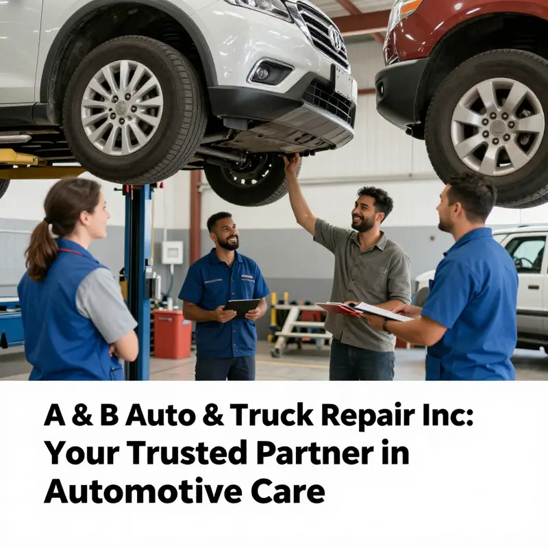 The welcoming exterior of A & B Auto & Truck Repair Inc, ready to serve customers with top-notch automotive solutions.
