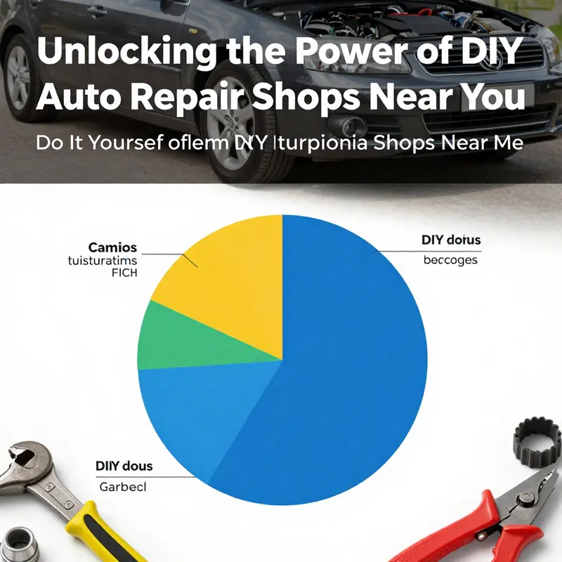 An engaging interior view of a local DIY auto repair shop, featuring essential tools and enthusiasts at work.