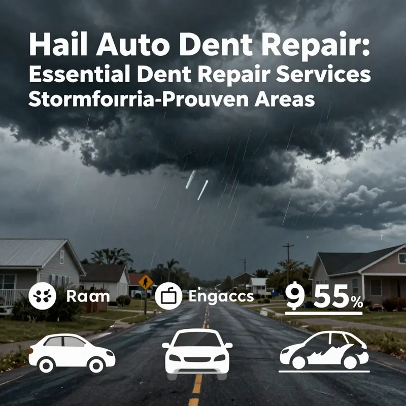 Vehicle showcasing hail damage, highlighting areas of common dent formation.