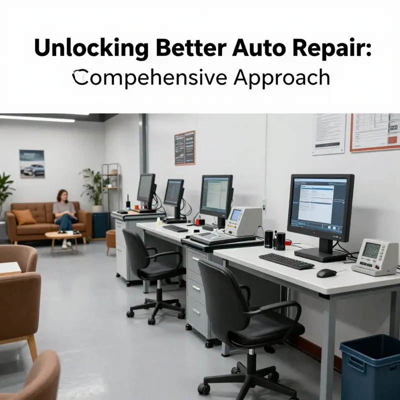 A bustling auto repair shop showcasing the importance of reputation and customer recommendations.