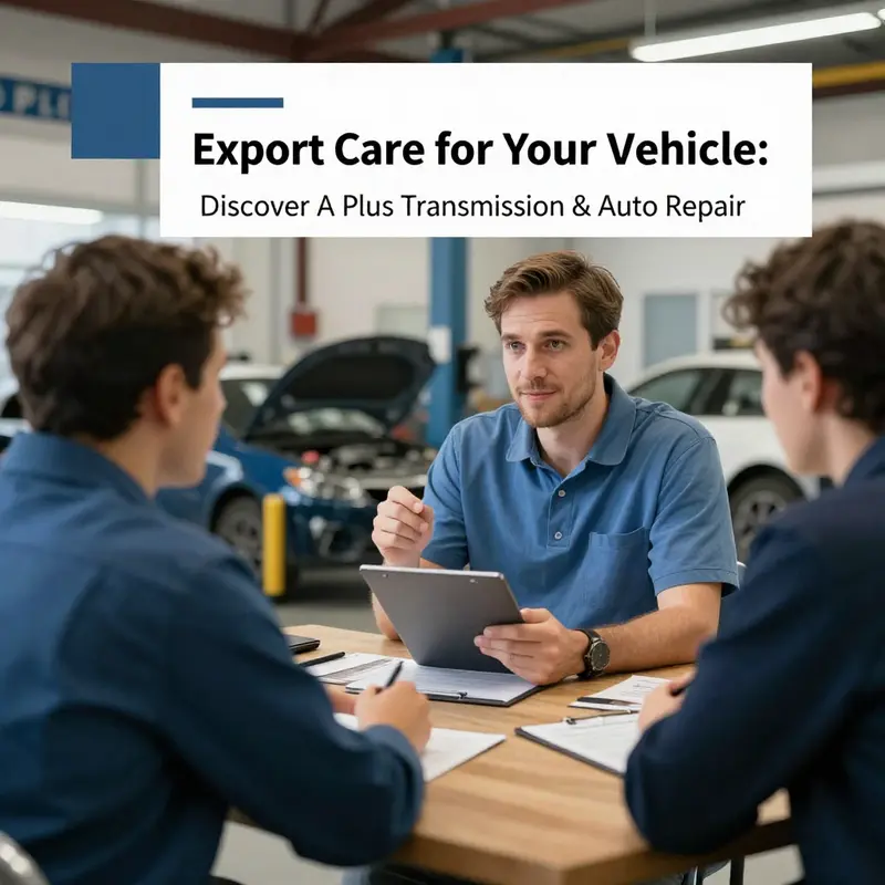 A skilled technician performing a transmission repair, showcasing the expertise at A Plus Transmission.