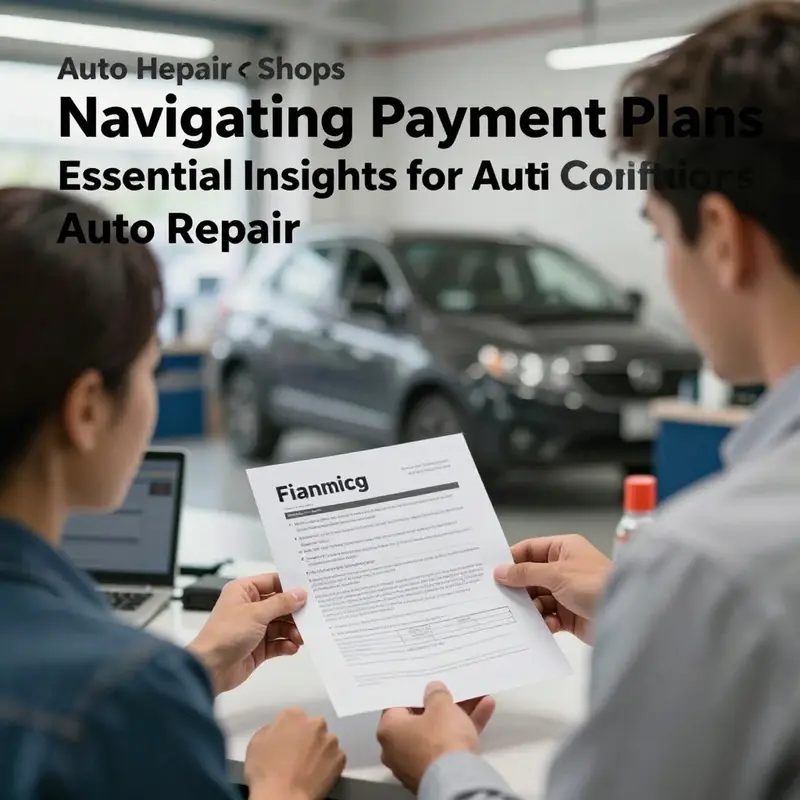 A mechanic discusses financing options with a customer, highlighting the support available during repairs.