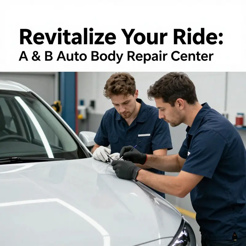 Expert technicians at A & B Auto Body Repair Center providing top-quality vehicle repairs.