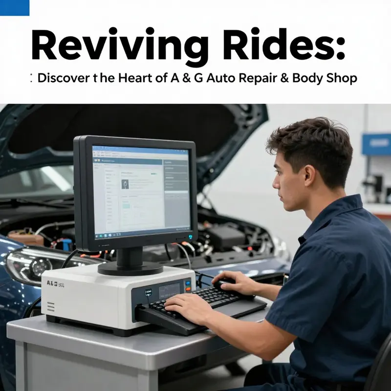 A technician at A & G Auto Repair & Body Shop performing precision repairs on a motorcycle.