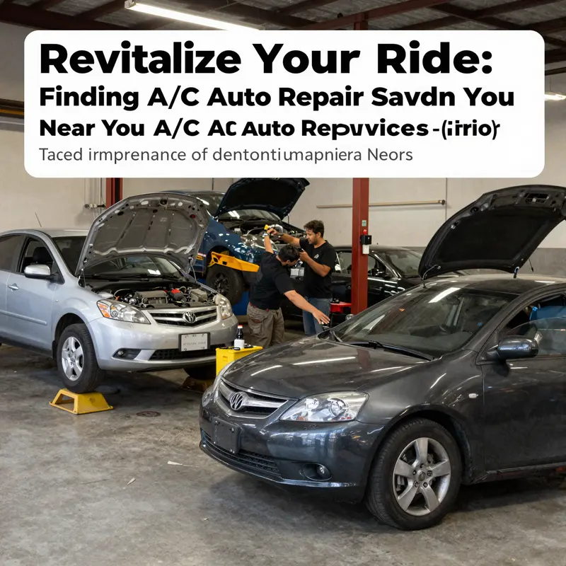 A technician inspecting a vehicle’s air conditioning system, highlighting the expertise available in local A/C auto repair services.