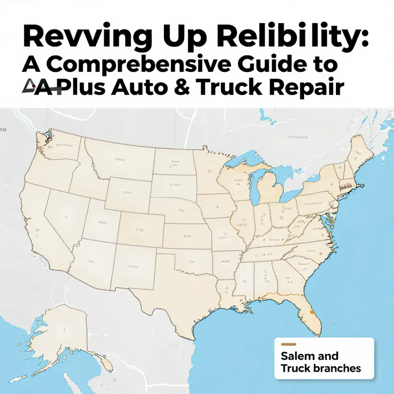 Technicians at A Plus Auto & Truck Repair demonstrating their expertise in a bustling workshop environment.