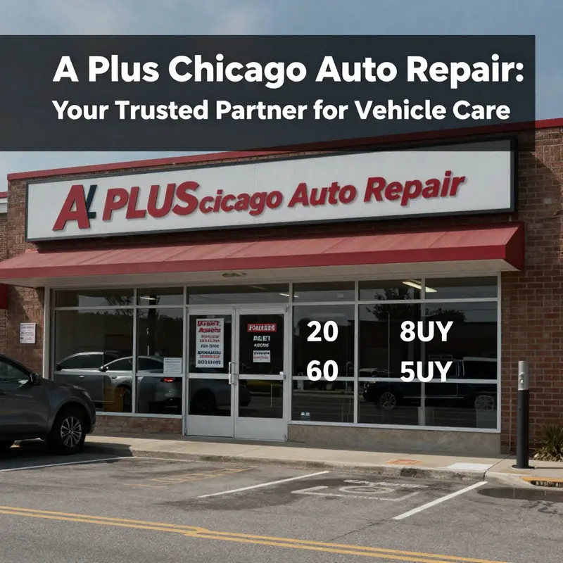 Mechanic performing maintenance at A Plus Chicago Auto Repair.