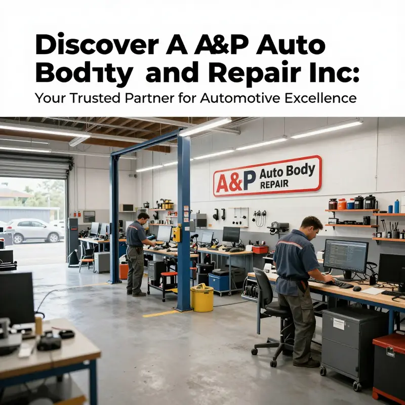 A panoramic view of A&P Auto Body and Repair Inc.’s state-of-the-art workshop.