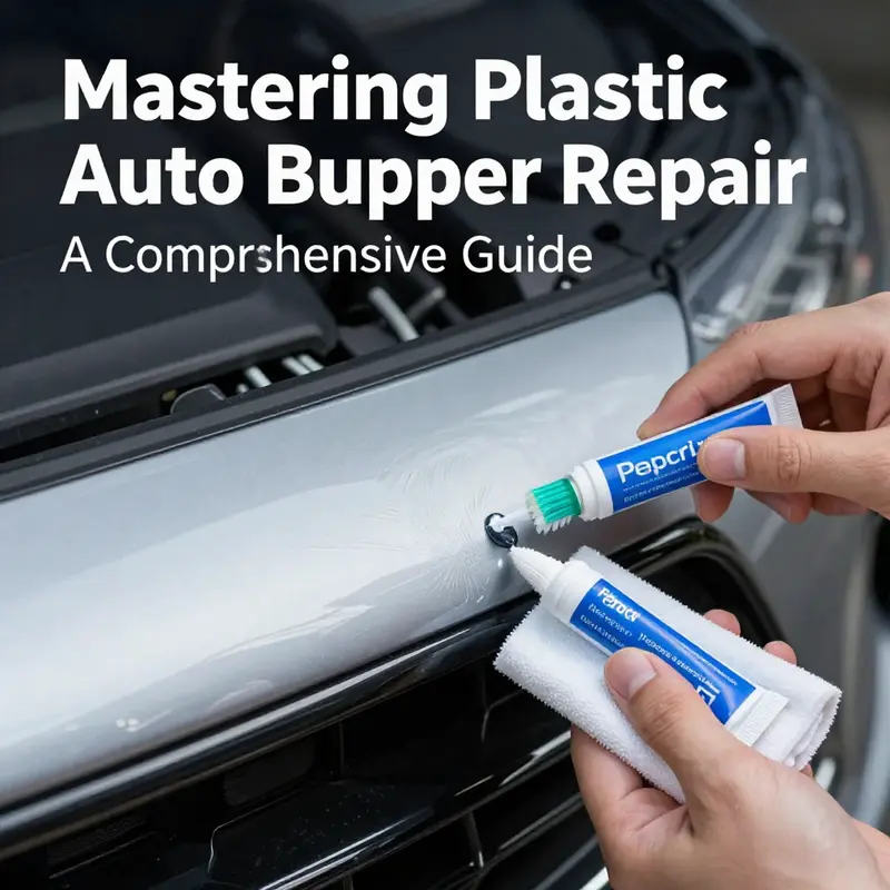 A demonstration of the toothpaste method for repairing minor scratches on a plastic bumper.