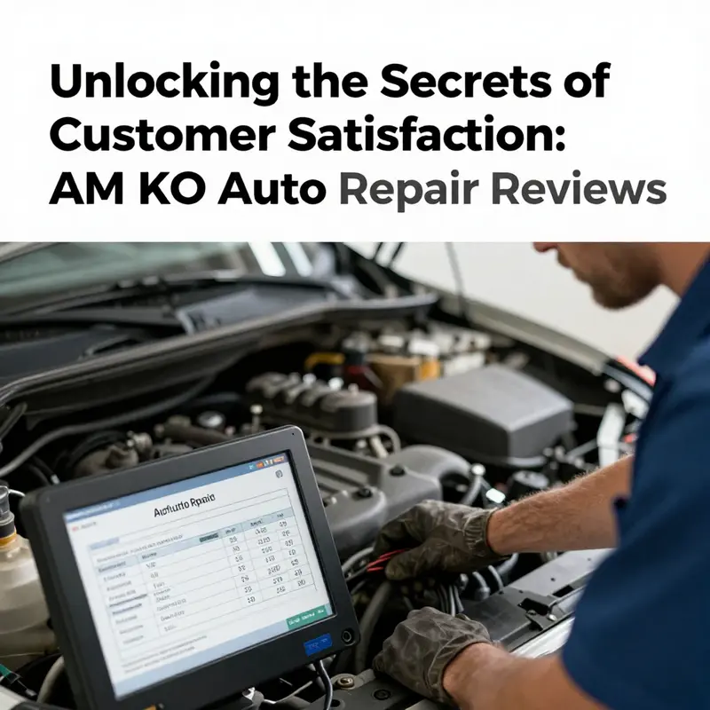 Happy customers engage in conversation about their vehicle service at AM KO.