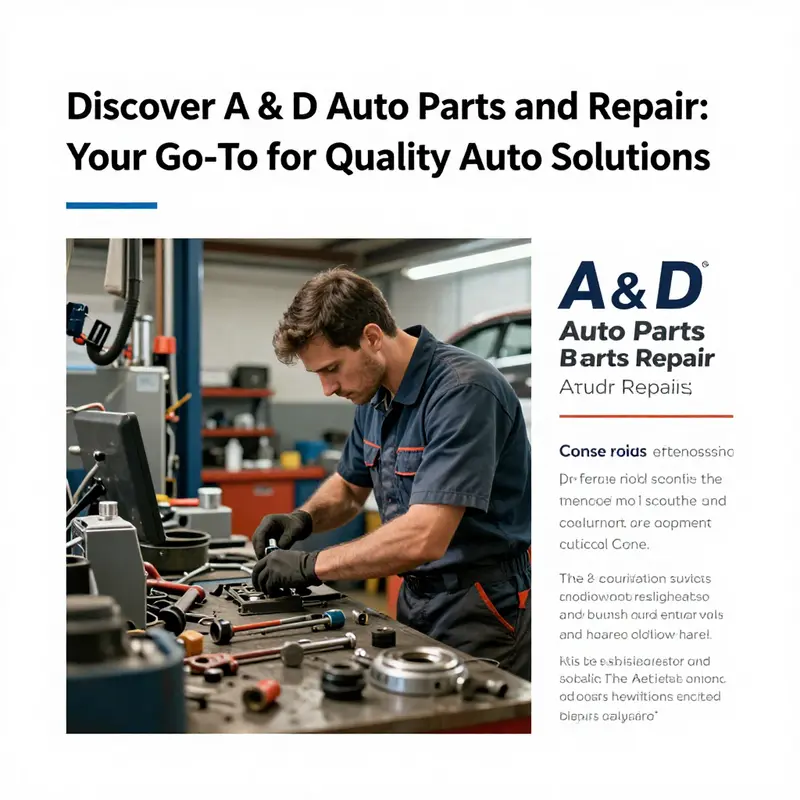 A & D Auto Parts and Repair storefront showcasing its inviting and accessible location.